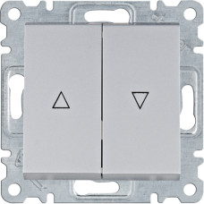 Вимикач жалюзі "Контактор", срібний, Lumina Hager WL0322