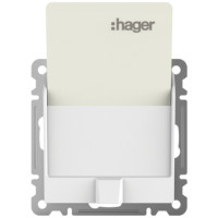 Вимикач для готельних карток, білий, Lumina Hager WL0510