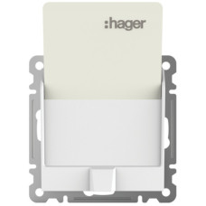 Вимикач для готельних карток, білий, Lumina Hager WL0510