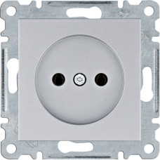 Розетка без заземлення, срібна, 16А/230В, Lumina Hager WL1012