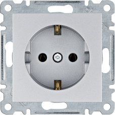 Розетка з з/к, срібна, 16А/230В, Lumina Hager WL1052