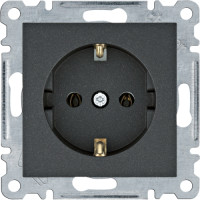 Розетка з з/к, чорна, 16А/230В, Lumina Hager WL1053