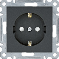 Розетка с з/к со шторками, черная, 16А/230В, Lumina Hager WL1063