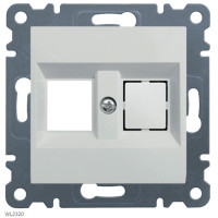 Панель подвійна до RJ12/RJ45/USB/HDMI/F-TYPE, біла, Lumina Hager WL2320