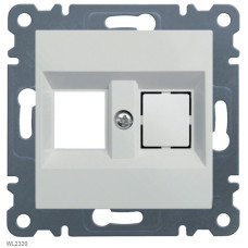 Панель подвійна до RJ12/RJ45/USB/HDMI/F-TYPE, біла, Lumina Hager WL2320