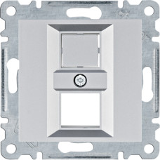 Панель подвійна до RJ12/RJ45/USB/HDMI/F-TYPE, срібна, Lumina Hager WL2322