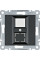 Панель подвійна до RJ12/RJ45/USB/HDMI/F-TYPE, чорна, Lumina Hager WL2323