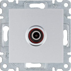 Розетка ТВ Lumina, срібна, Hager WL3212