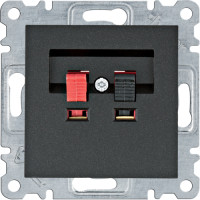 Розетка акустическая, черная, Lumina Hager WL3313