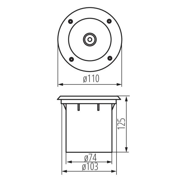 Світильник грунтовий MORO N IG-20, GU10, IP67, нерж.сталь, Kanlux 18194