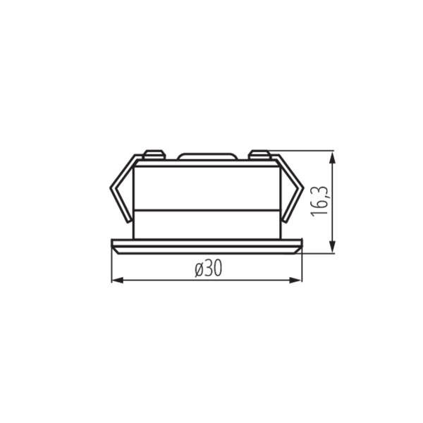 Світильник точковий IMBER LED NW, 1W, 105lm, 4000K, IP65, алюміній, Kanlux 23520