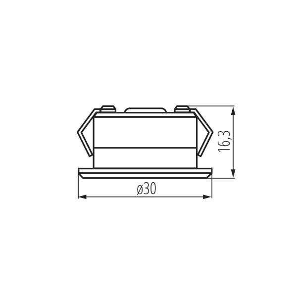 Світильник точковий IMBER LED CW, 1W, 105lm, 6500K, IP65, алюміній, Kanlux 23521