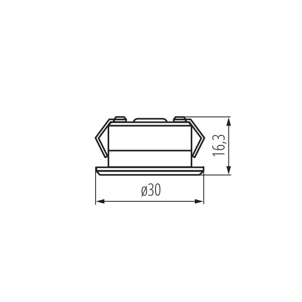 Світильник точковий IMBER LED WW, 1W, 105lm, 3000K, IP65, алюміній, Kanlux 23522