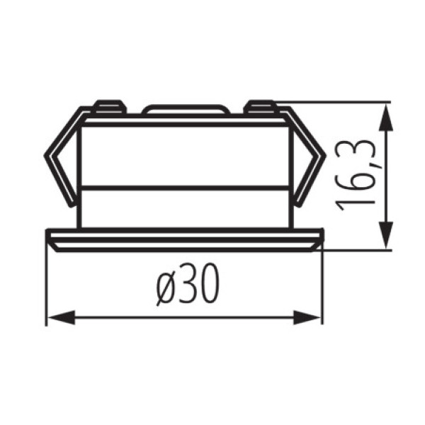Світильник точковий IMBER LED NW, 1W, 105lm, 4000K, IP65, чорний, Kanlux 23524