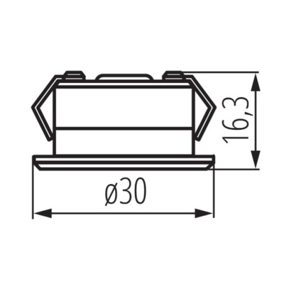 Світильник точковий IMBER LED WW, 1W, 105lm, 3000K, IP65, білий, Kanlux 23526