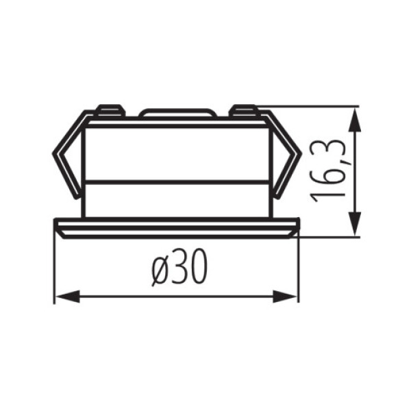 Світильник точковий IMBER LED NW, 1W, 105lm, 4000K, IP65, білий, Kanlux 23527