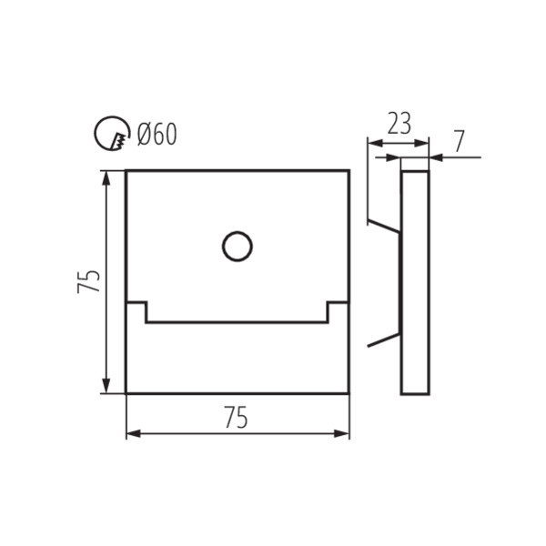 Світильник SABIK LED PIR, 0.8W, 12V DC, 3000K, IP20, нерж.сталь, з датч., Kanlux 27374