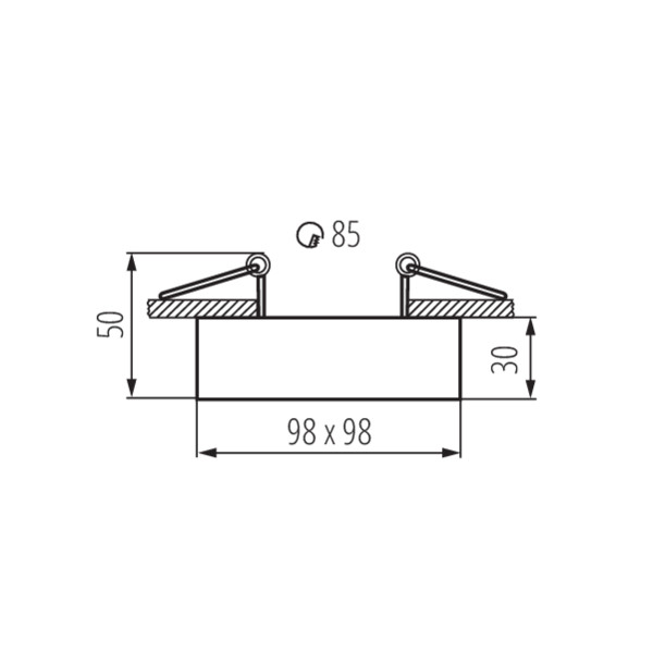 Світильник точковий MINI GORD DLP 50-B, Gx5.3/GU10, чорний, Kanlux 28781