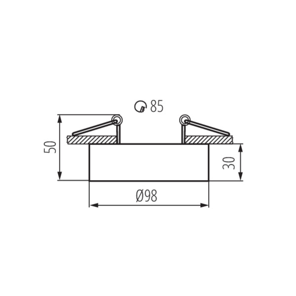 Світильник MINI BORD DLP-50-B, Gx5.3/GU10, чорний, Kanlux 28783