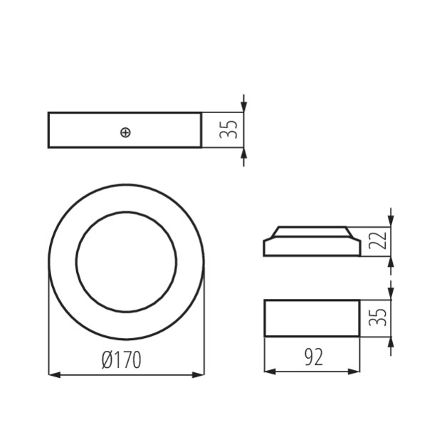 Світильник точковий CARSA LED 12W, 4000K, IP20, білий, Kanlux 28948