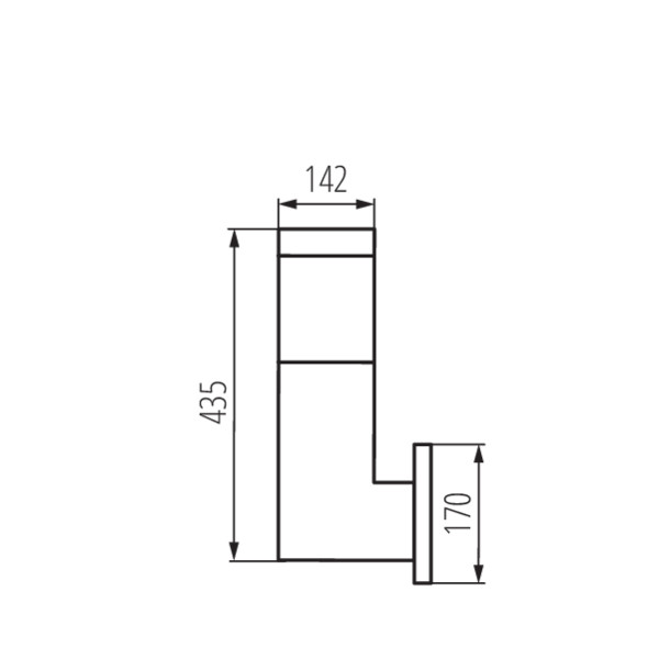 Світильник фасадний INVO OP EL-53, E27, IP54, графіт, Kanlux 29170