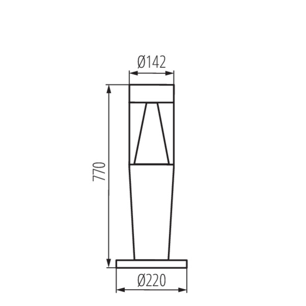 Світильник вуличний INVO TR 77-O-GR, GU10, IP54, графіт, Kanlux 29176