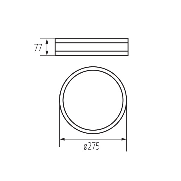 Світильник стельовий JASMIN 270-B, E27, IP20, чорний, Kanlux 29207