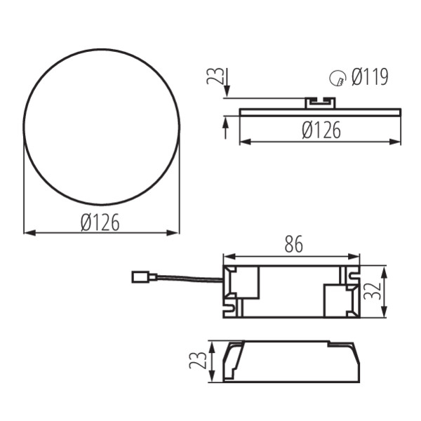 Світильник точковий AREL LED DO 10W-NW, 4000K, IP65/20, білий, Kanlux 29584