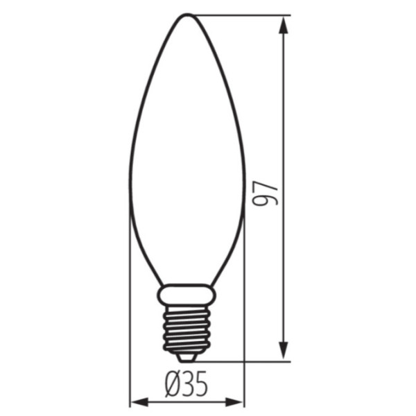 Лампа XLED C35E14 6W-WW-M E14 810lm 2700K Kanlux 29622