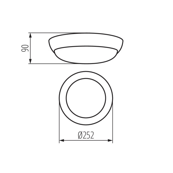 Світильник пристельовий ERTON 140 OP, Е27, IP44, білий, Kanlux 35770