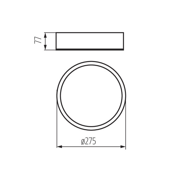 Світильник стельовий JASMIN 270-G/O, E27, IP20, золотий дуб, Kanlux 36440