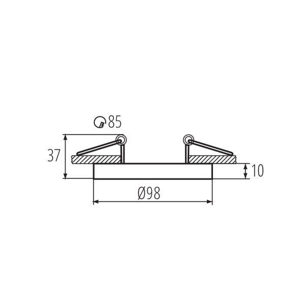 Світильник точковий TINY BORD DTO-B , GU10, IP20, чорний, Kanlux 37165