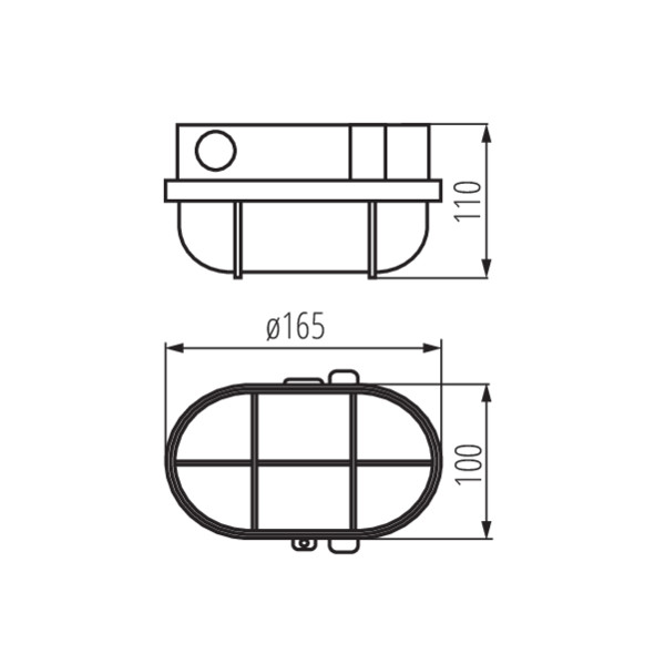 Світильник MILO 7040T, E27, IP54, сірий, Kanlux 70522