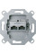 Розетка комп'ютерна RJ45 подвійна, кат 6а, механізм, Merten 465706