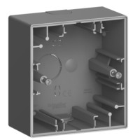Коробка для наружного монтажа одинарная, Антрацит, пластик, D-Life Merten MEG4014-6534