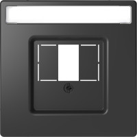 Центральна плата до TAE/Audio/USB з полем для надпису, Антрацит, пластик, D-Life Merten MEG4250-6034