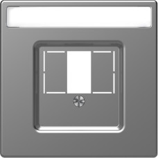 Центральна плата до TAE/Audio/USB з полем для надпису, Нержавіючая сталь, пластик, D-Life Merten MEG4250-6036