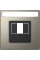 Центральна плата до TAE/Audio/USB з полем для надпису, Нікель, метал, D-Life Merten MEG4250-6050