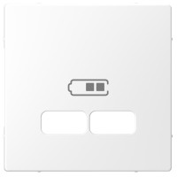 Центральна плата до механізма зарядного пристрою USB, Білий лотос, пластик, D-Life Merten MEG4367-6035