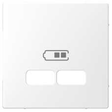 Центральна плата до механізма зарядного пристрою USB, Білий лотос, пластик, D-Life Merten MEG4367-6035