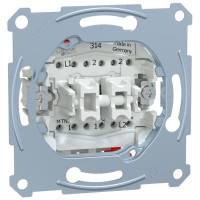 Переключатель двухклавишный проходной, механизм, Merten MTN3126-0000