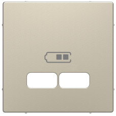 Центральна плата до механізма зарядного пристрою USB, Сахара, пластик, D-Life Merten MTN4367-6033