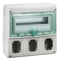 Щит MUREVA для промислових роз'ємів, 335х340х160, 12+1мод. Schneider Electric 13180
