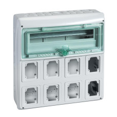 Щит MUREVA для промислових роз'ємів, 460х448х160, 18+1мод. Schneider Electric 13182