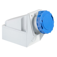 Розетка настенная с коробом, винтовая, 63А, 2P+E, IP67, 200-250В, Schneider Electric 81178
