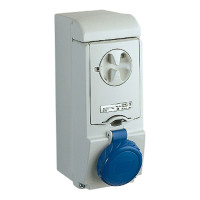 Розетка настенная с блокирующим перекл. и предохр, 16A, 2P+E, IP65, 250В, Schneider Electric 83181
