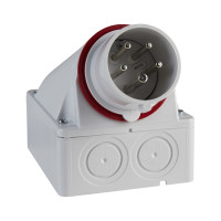 Настенная вилка с коробом, винтовая, 32А, 3Р+N+Е, IP44, 380-415В, Schneider Electric 83521