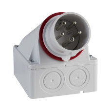 Настінна вилка з коробом, гвинтова, 32А, 3Р+N+Е, IP44, 380-415В, Schneider Electric 83521