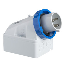 Настінна вилка з коробом, гвинтова, 16А, 2Р+Е, IP67, 200-250В, Schneider Electric 83554