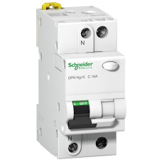 Диф. автоматичний вимикач DPN Vigi K 1P+N, 6кА, 16A, крива С, тип А, 30мA, Schneider Electric A9D21616